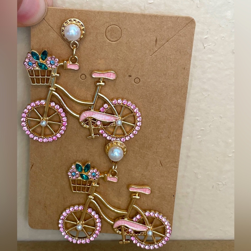 Pink Bicycle 🚲 earrings
